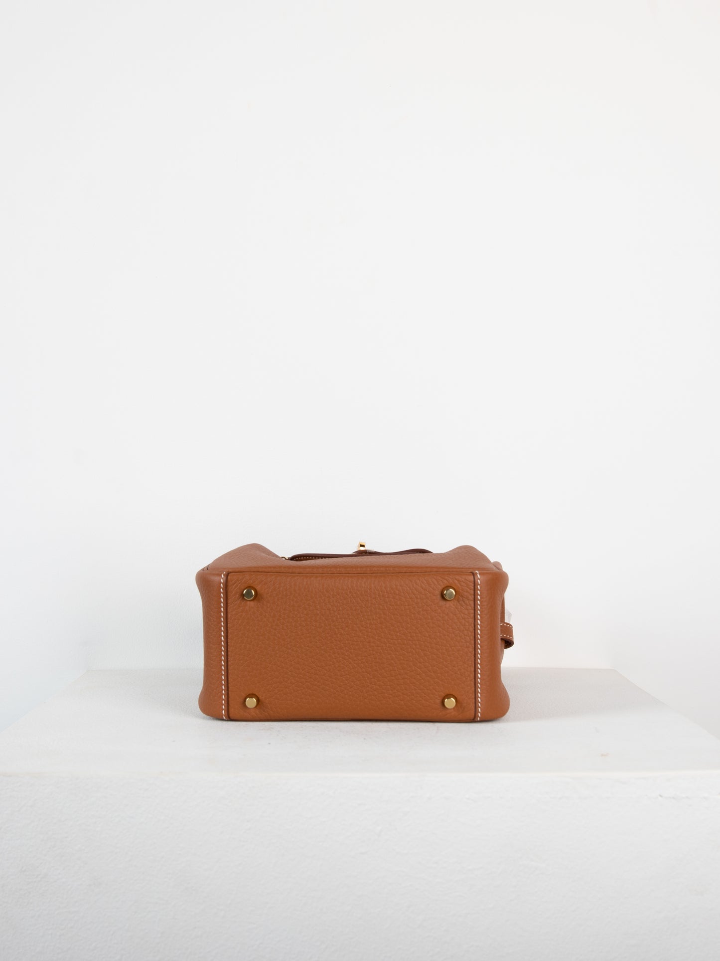 Mini Lindy Taurillon Clemence in Gold with Gold Hardware