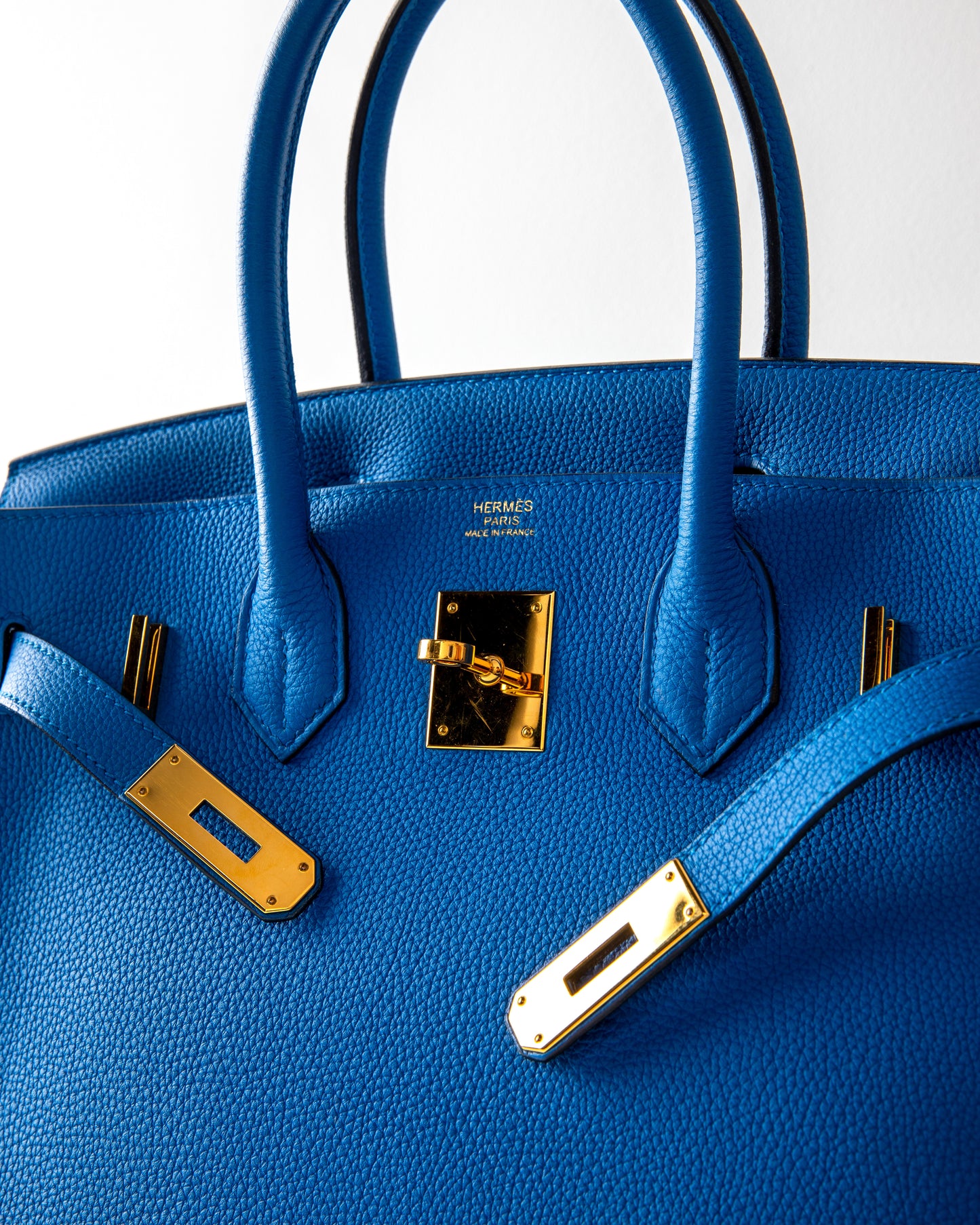 Birkin 30 Bleu Zellige Togo with Gold Hardware