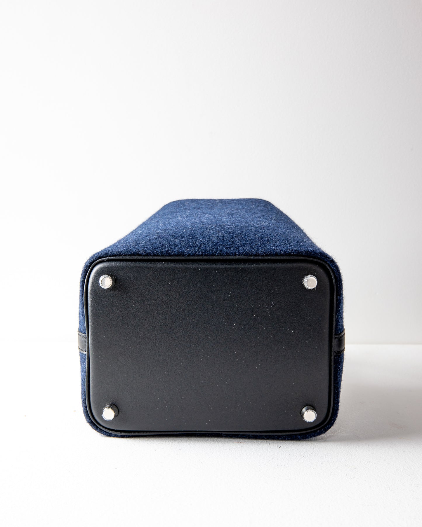 Picotin 18 in Bleu Nuit Black Felt/Swift with Palladium Hardware