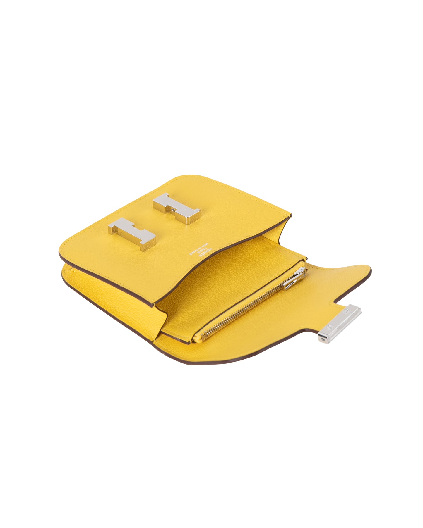 Constance Slim Compact in Jaune De Naples Evercolor with Palladium Hardware