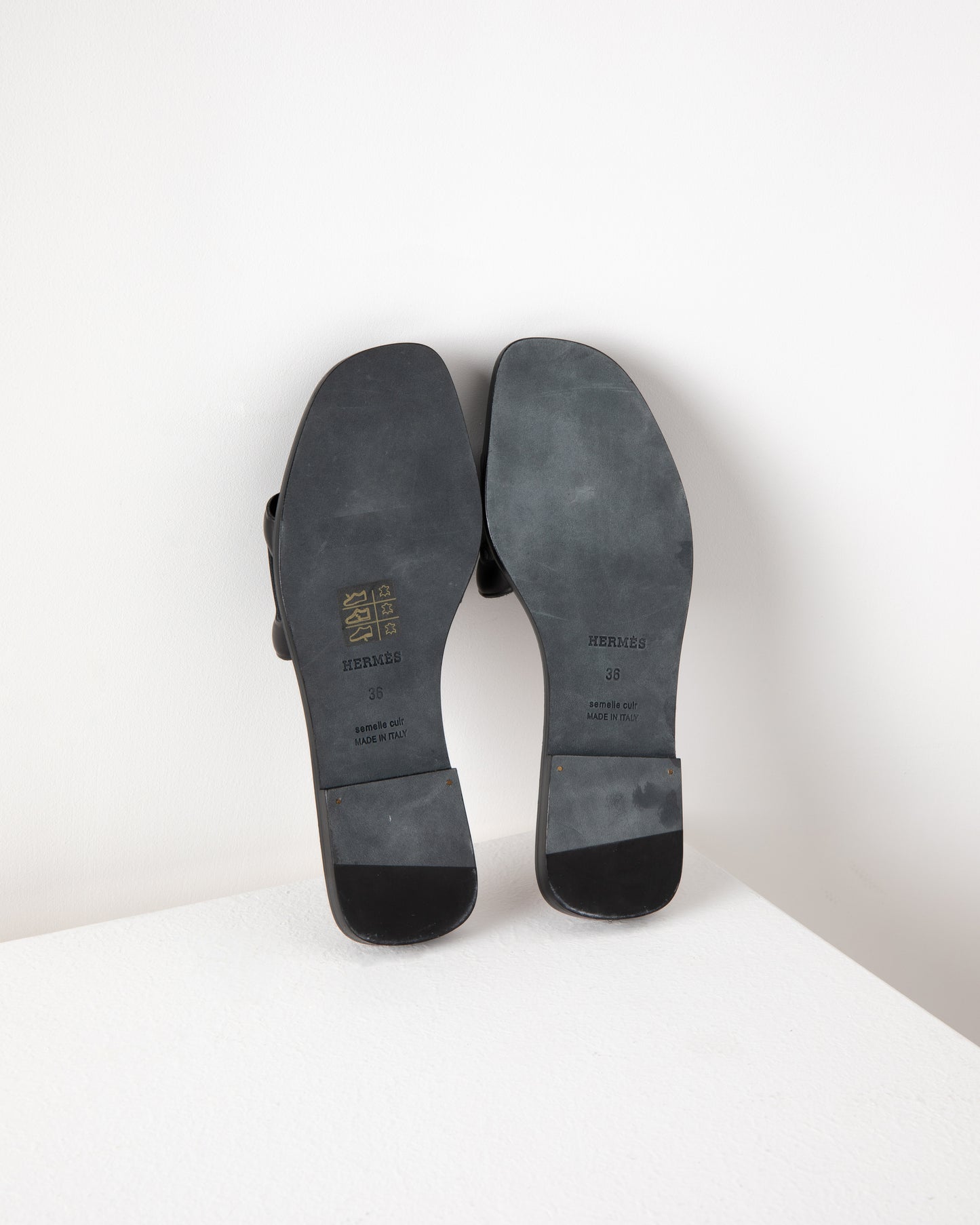 Omaha Sandal in Matte Black Calfskin