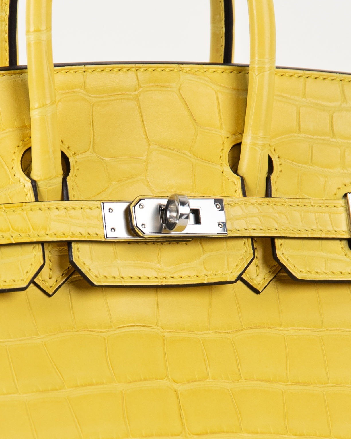 Birkin 25 in Mimosa Crocodile with Gold Hardware