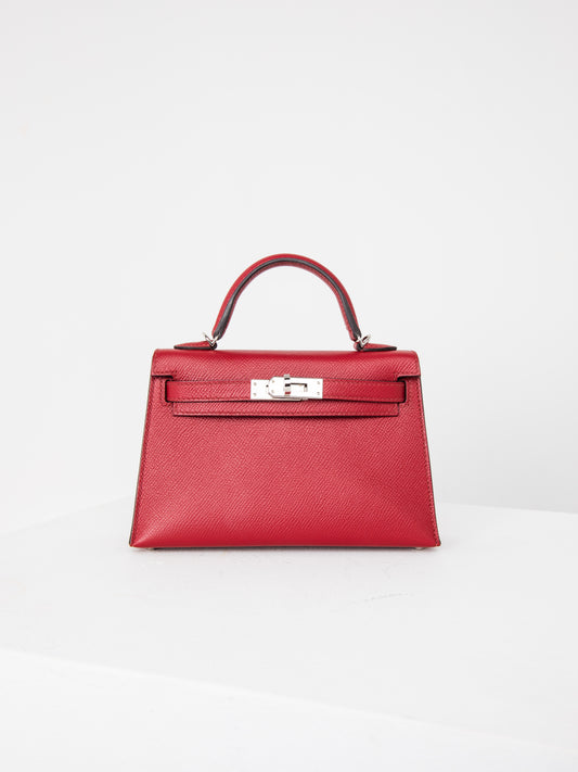 Kelly 20 Rouge Grenat Epsom with Palladium Hardware