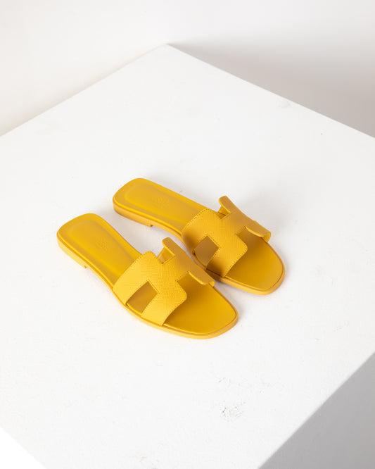 Oran Sandal in Epsom Mustard