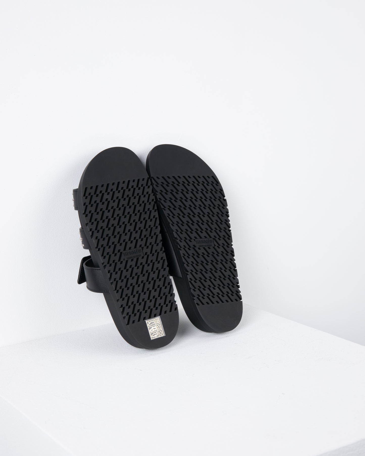 Chypre Sandal in Black with Mini Stud Details