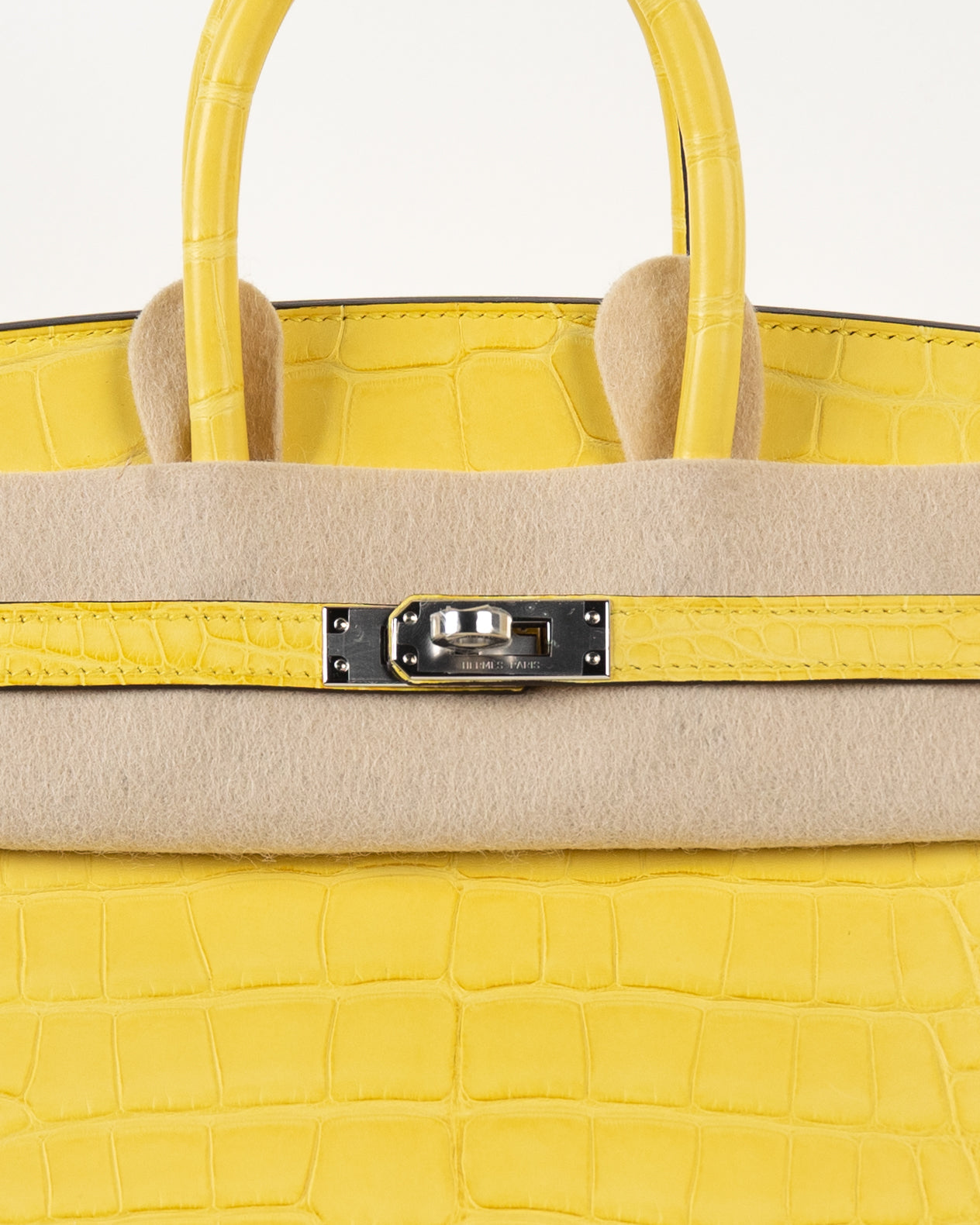 Birkin 25 in Mimosa Crocodile with Gold Hardware