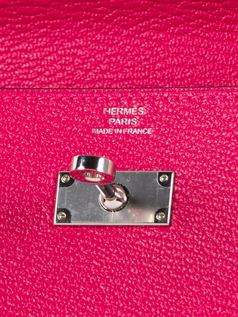 Kelly To Go in Chevre Mysore Rose Mexico with Palladium Hardware