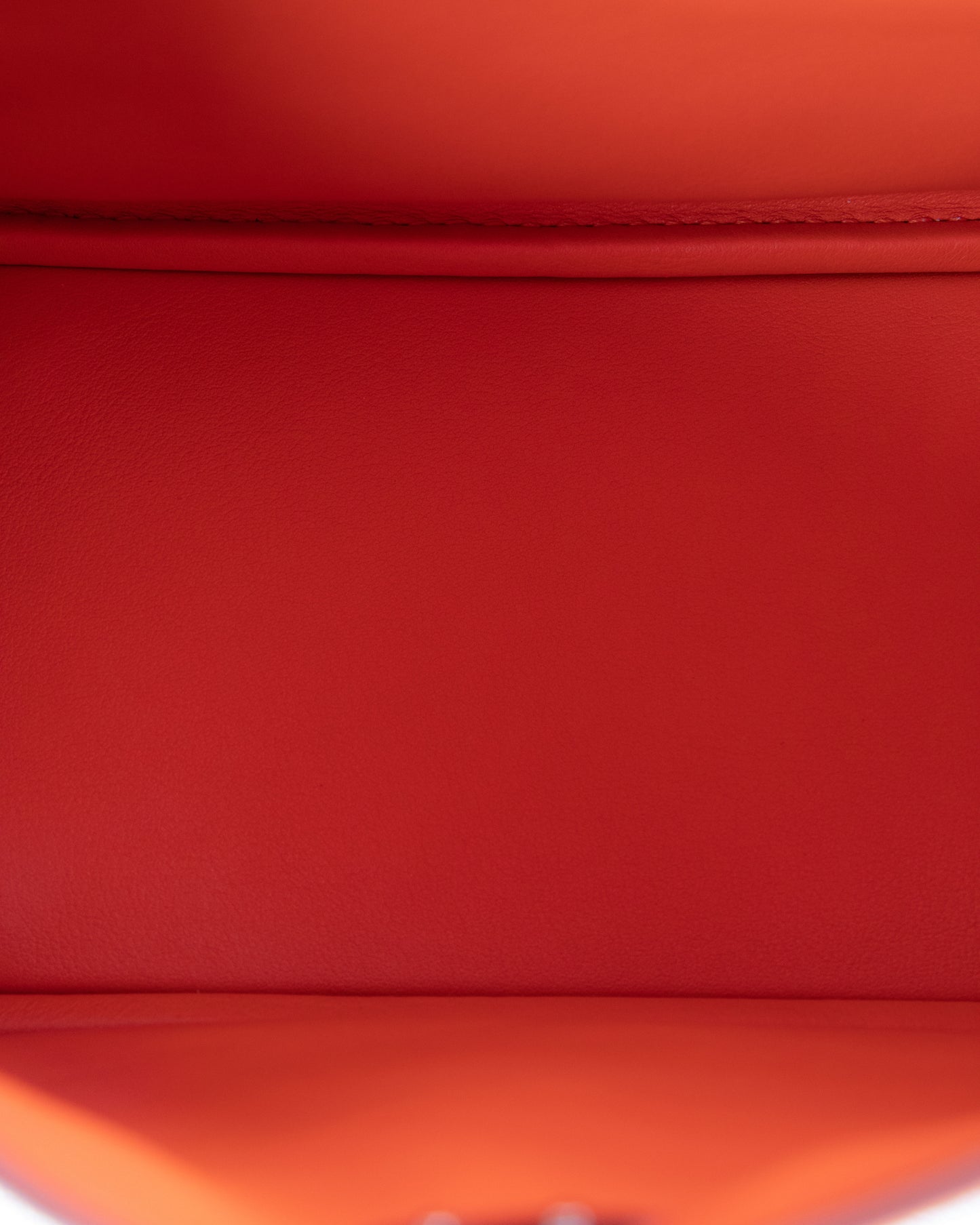 Mini Lindy Orange in Taurillon Clemence Leather with Palladium Hardware