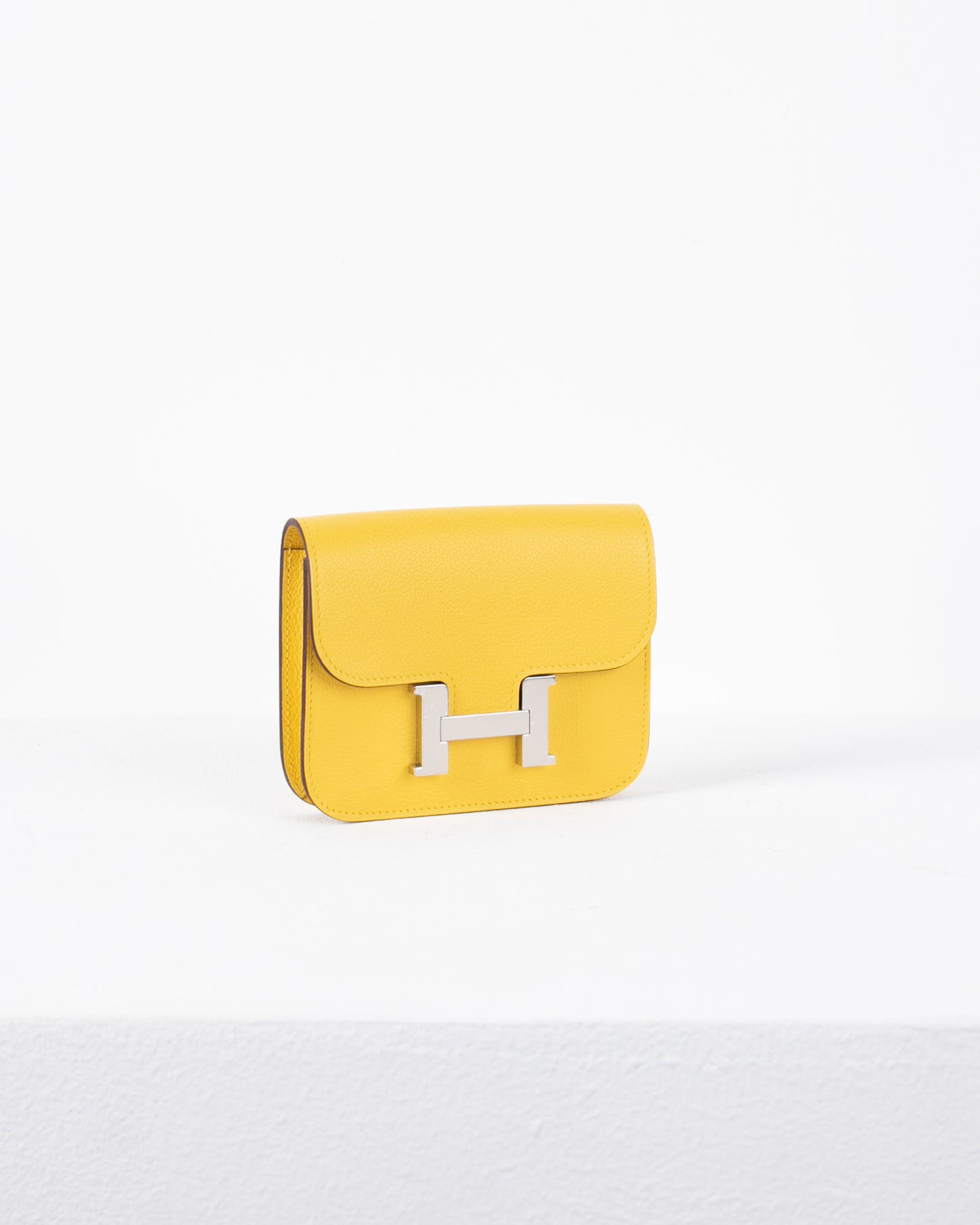 Constance Slim Compact in Jaune De Naples Evercolor with Palladium Hardware