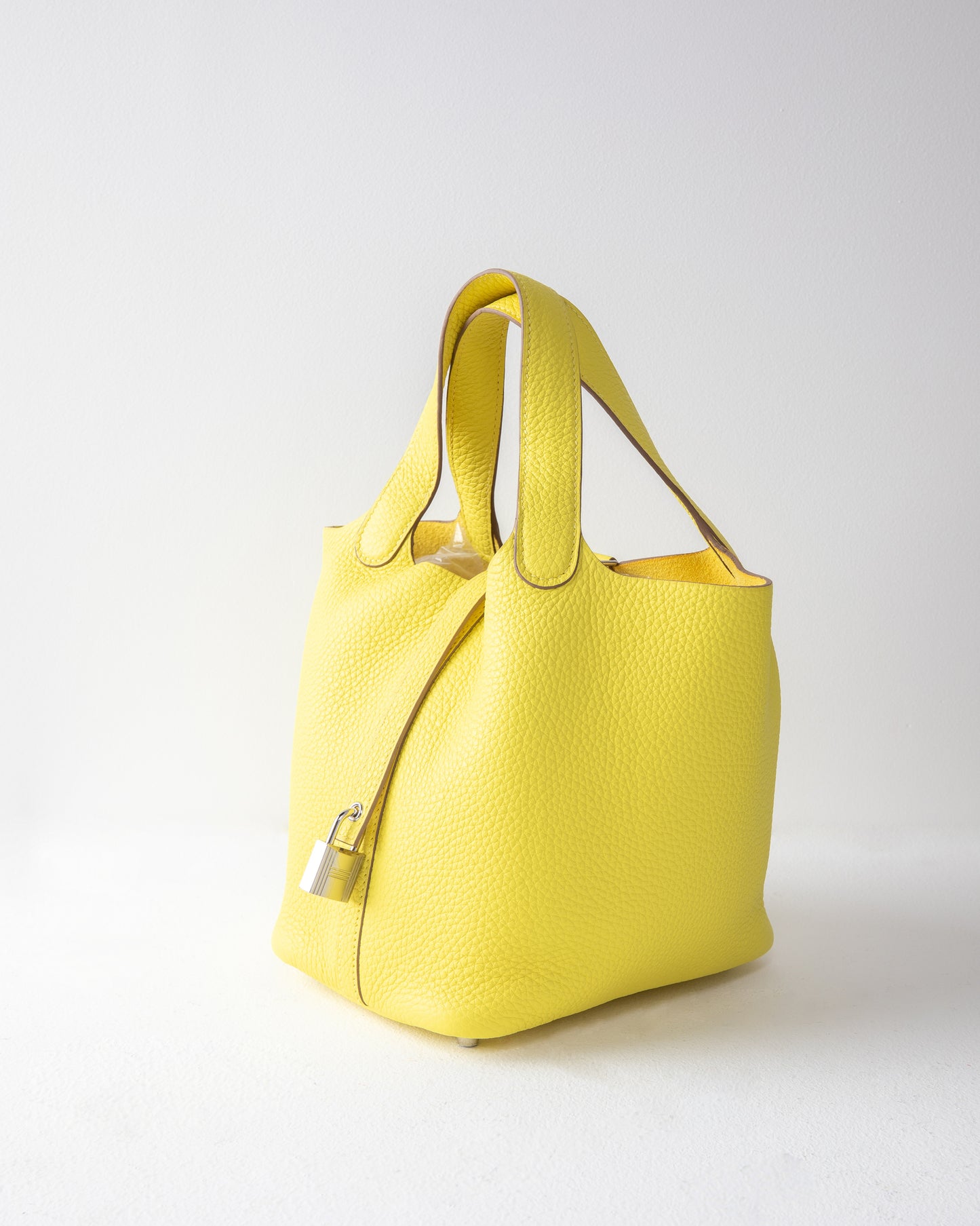 Picotin 18 in Lime Clemence Leather with Palladium Hardware