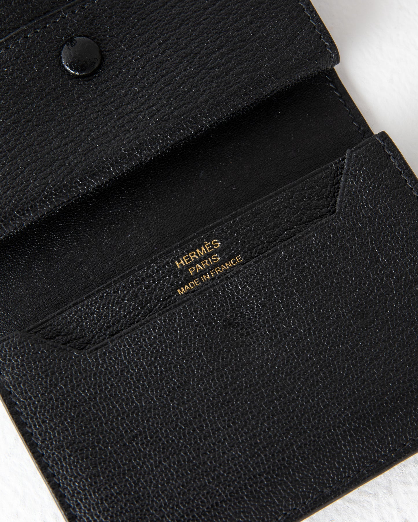 Bearn Wallet in Black with Gold Hardware