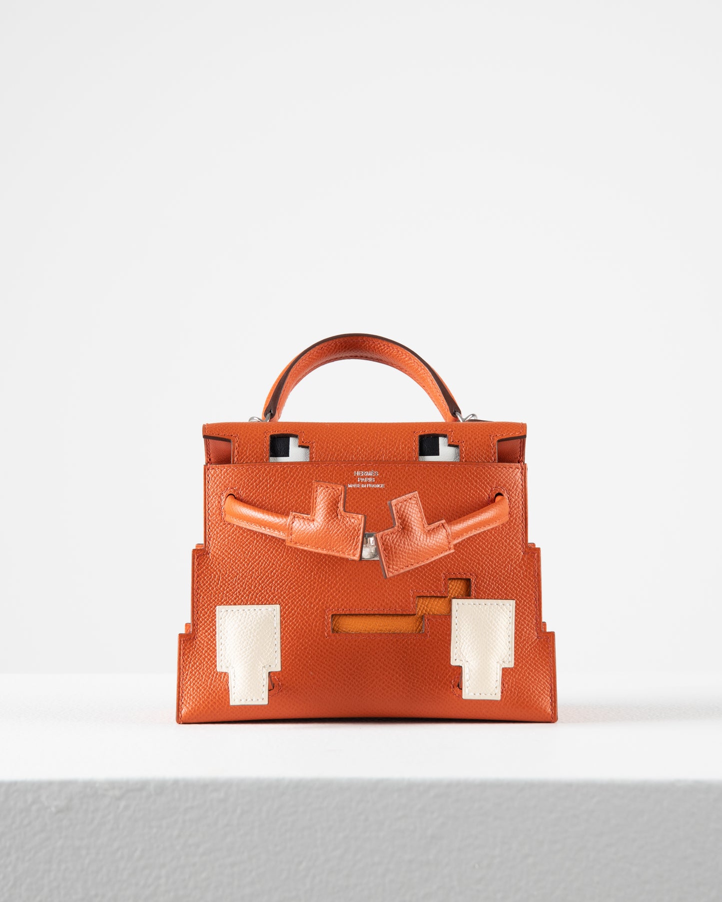Kelly Doll Quelle Idole Picto Terre Battue Epsom with Palladium Hardware