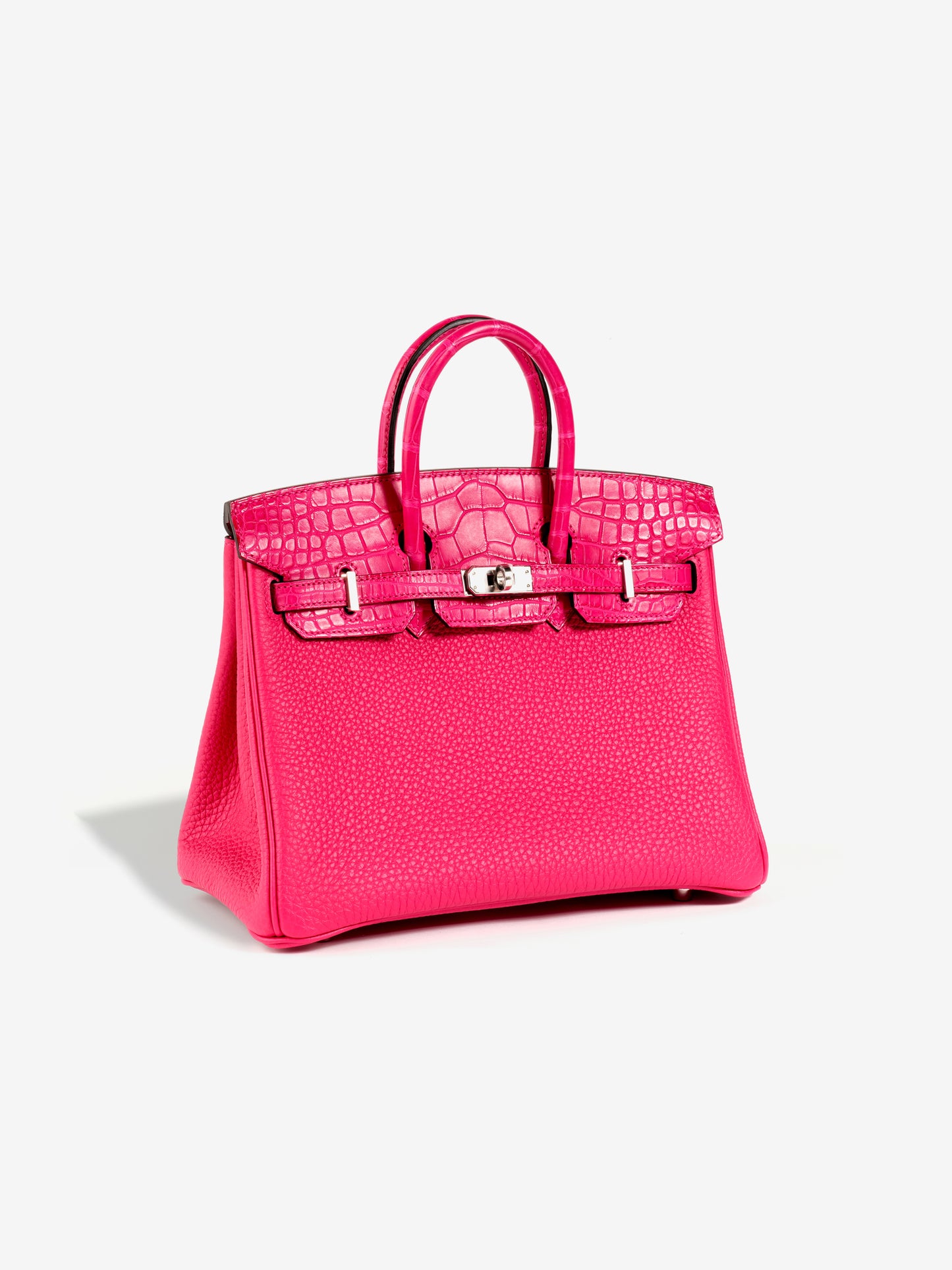 Birkin 25 Touch Rose Shocking with Palladium Hardware