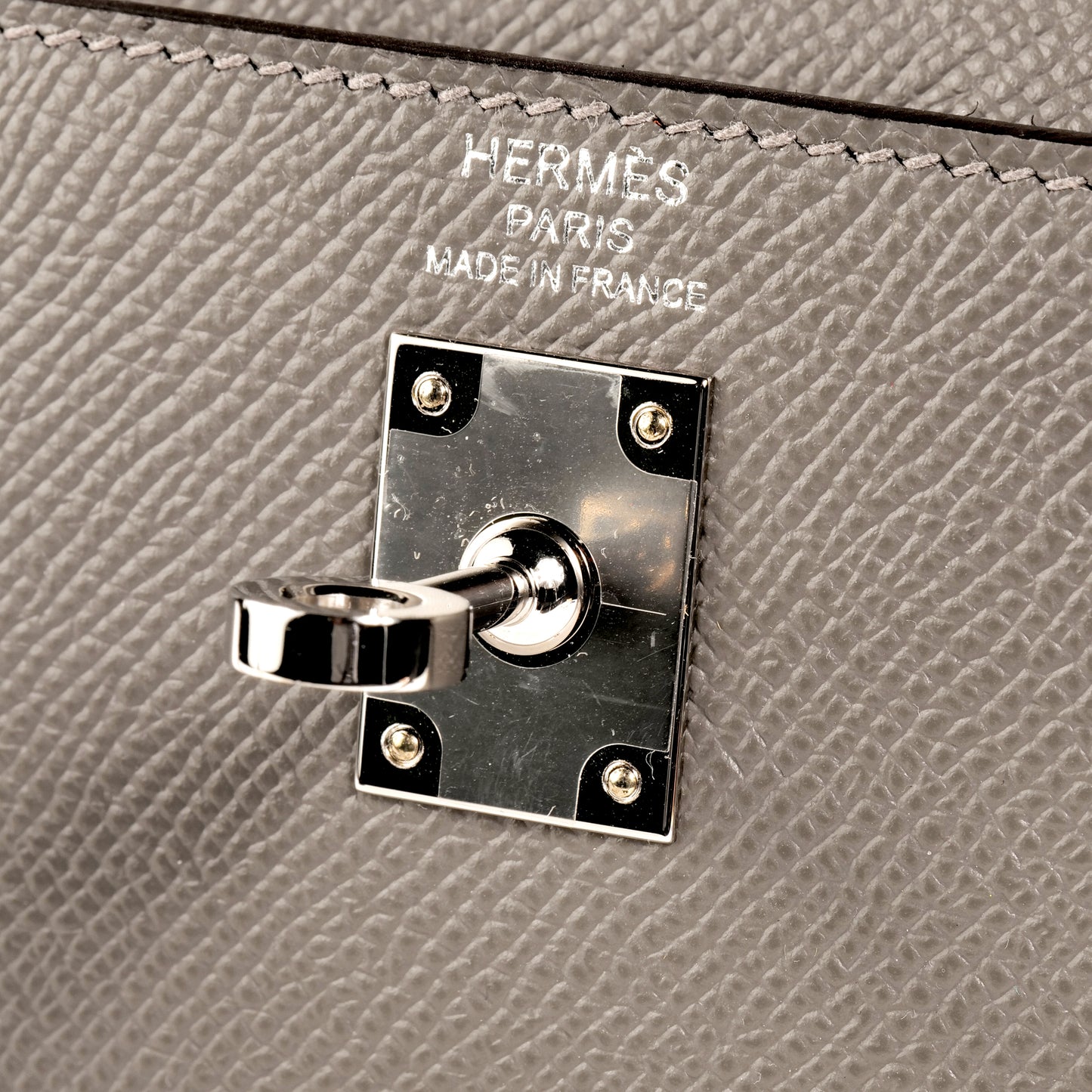Kelly 25 Gris Meyer with Palladium Hardware