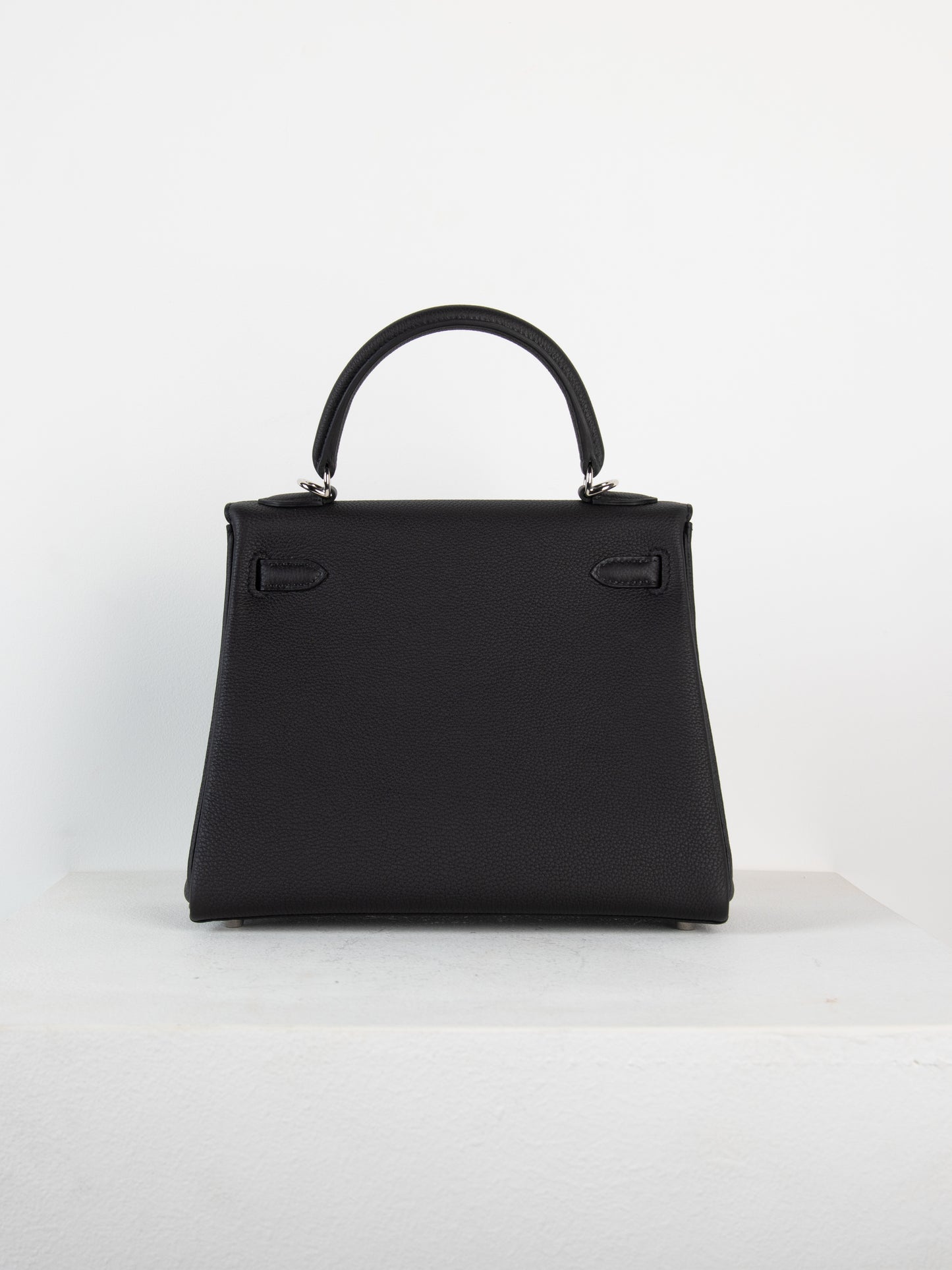 Kelly 25 in Black Togo with Palladium Hardware