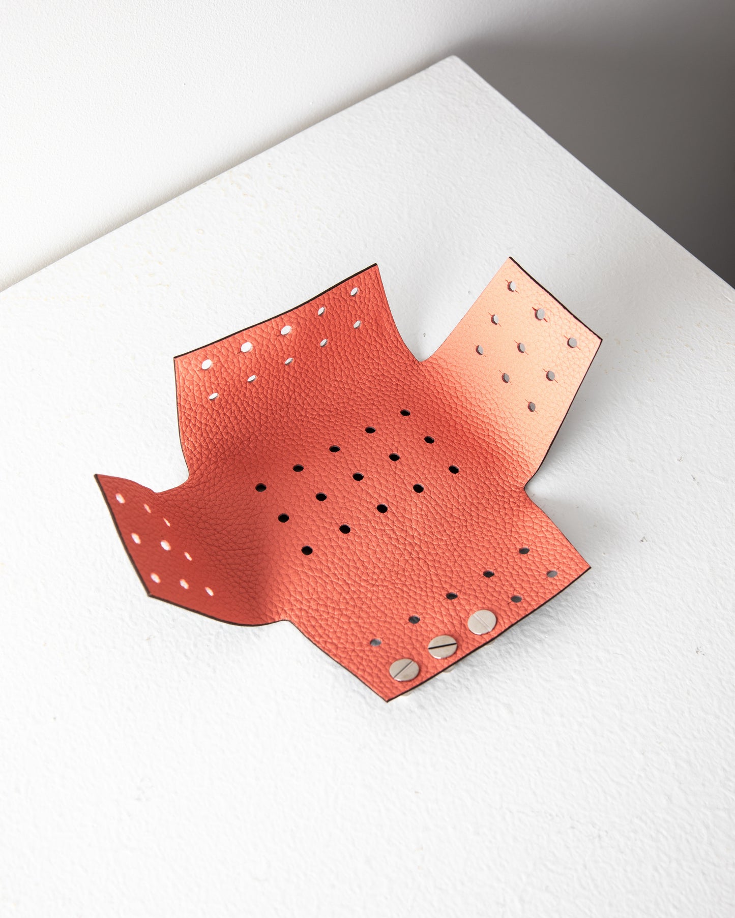 Perforated Change Purse in Black