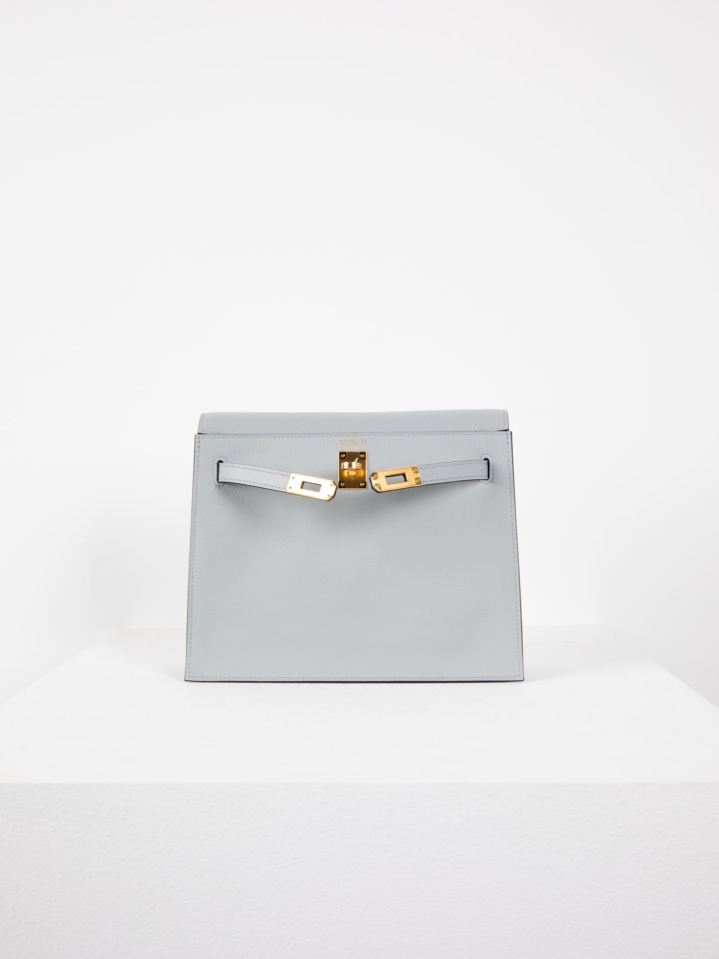Kelly Danse Bleu Glacier Evercolor with Gold Hardware