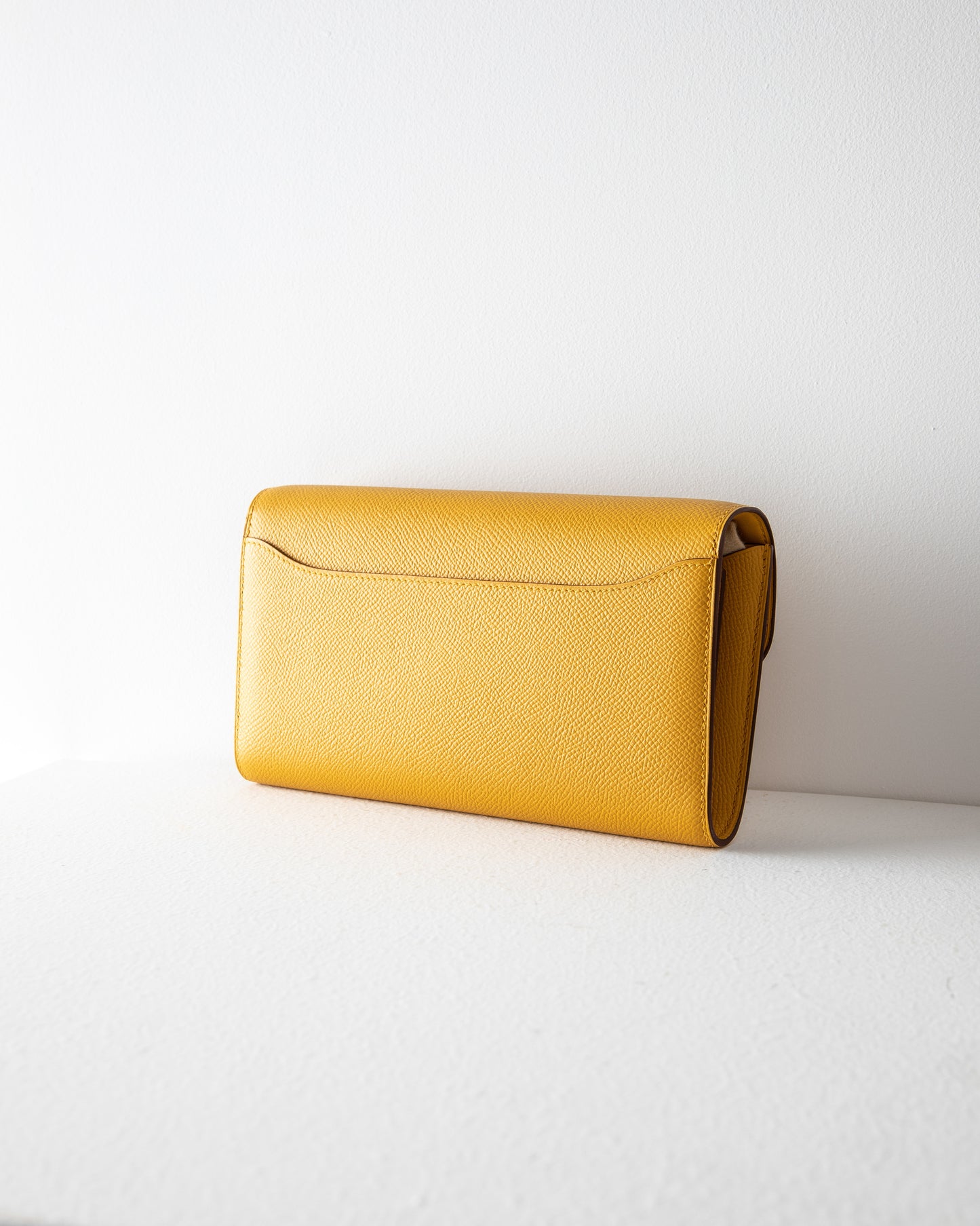 Constance Long To Go Wallet Jaune Ambre with Gold Hardware
