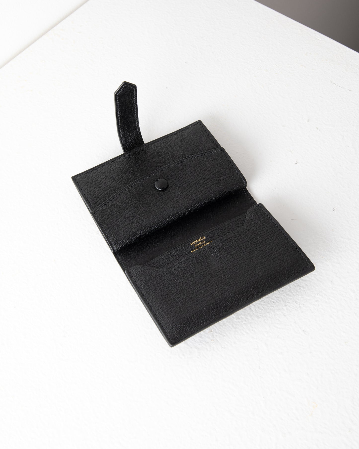 Bearn Wallet in Black with Gold Hardware