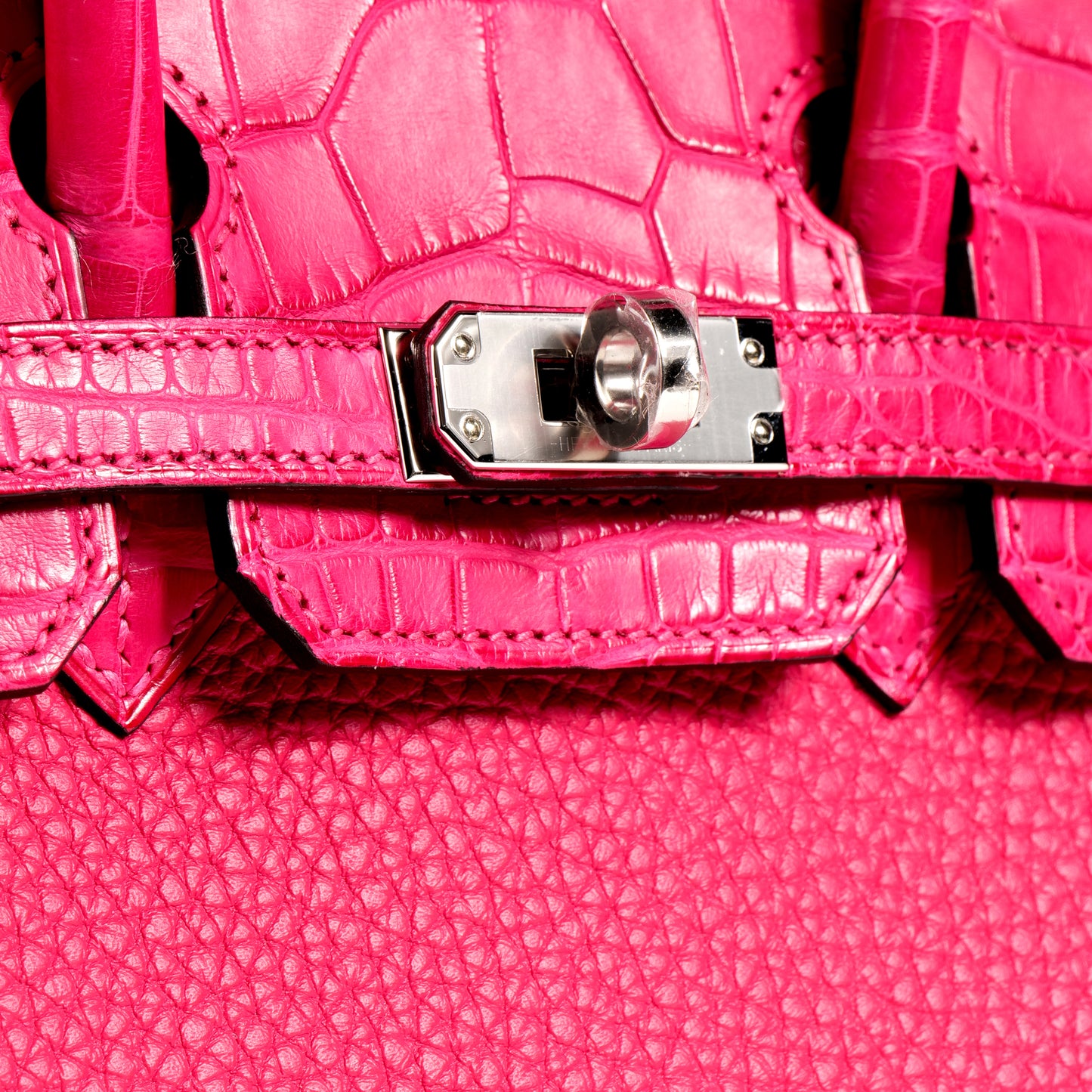 Birkin 25 Touch Rose Shocking with Palladium Hardware