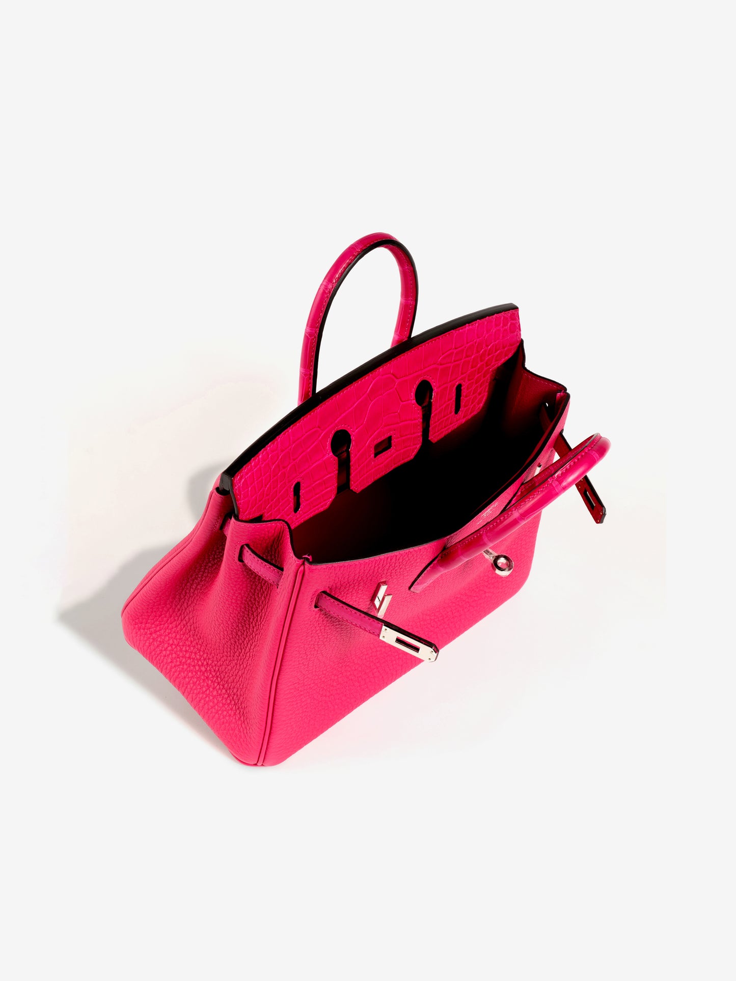 Birkin 25 Touch Rose Shocking with Palladium Hardware