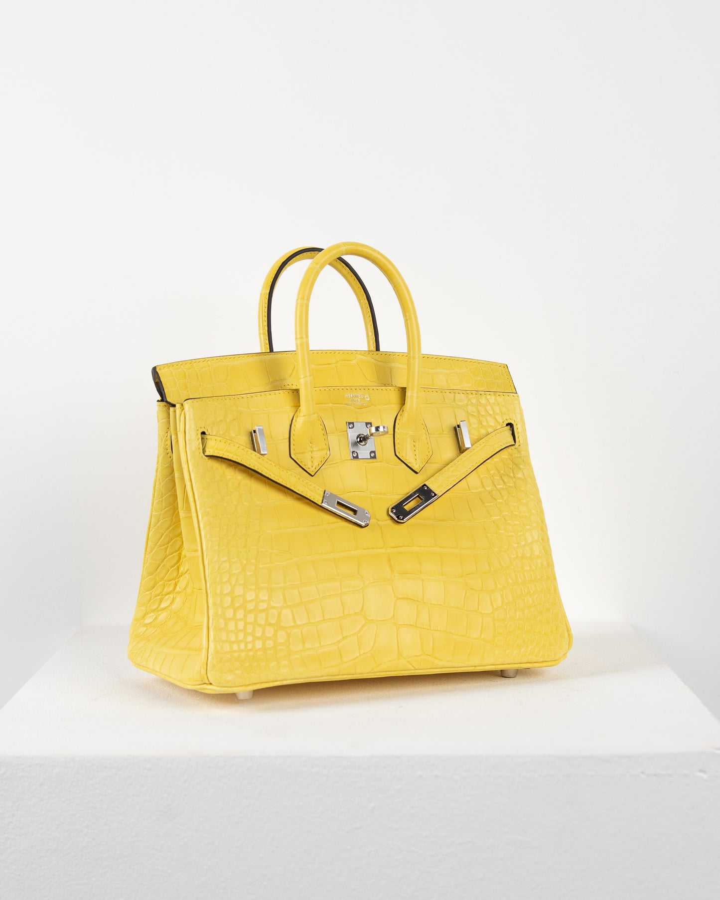 Birkin 25 in Mimosa Crocodile with Gold Hardware