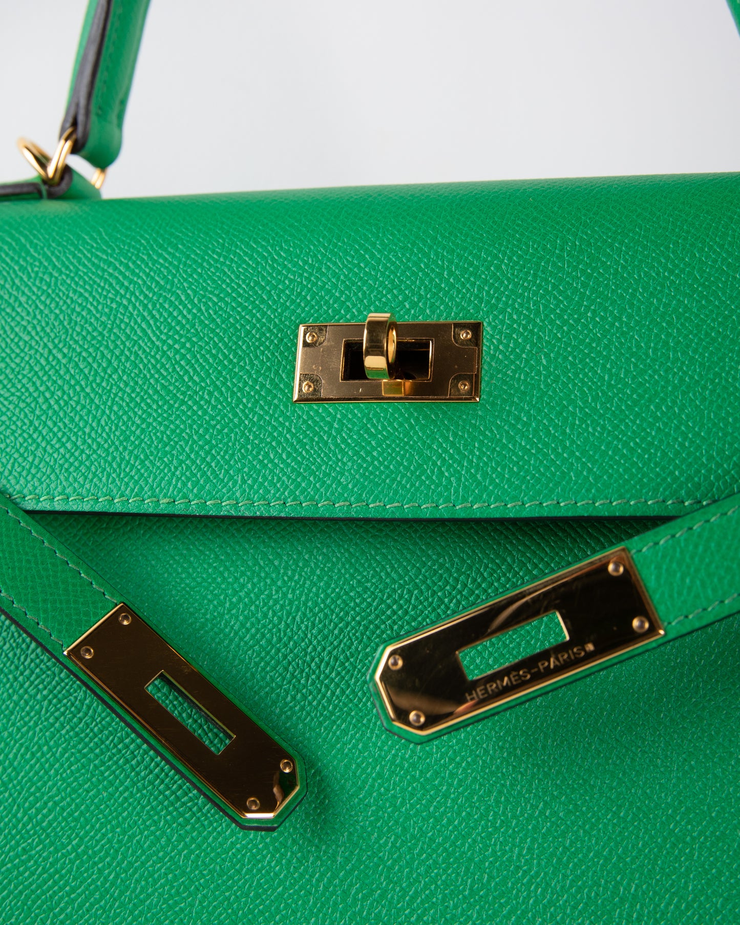 Kelly 35 Sellier in Bambou Epsom Leather with Gold Hardware