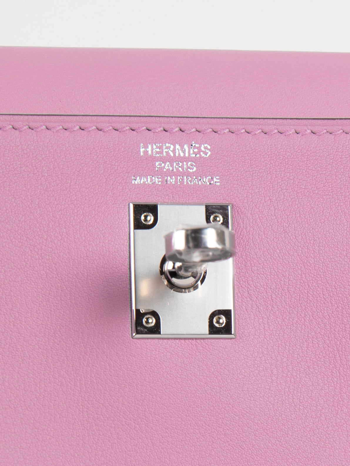 Kelly 25 in Mauve Sylvestre Swift Leather with Palladium Hardware