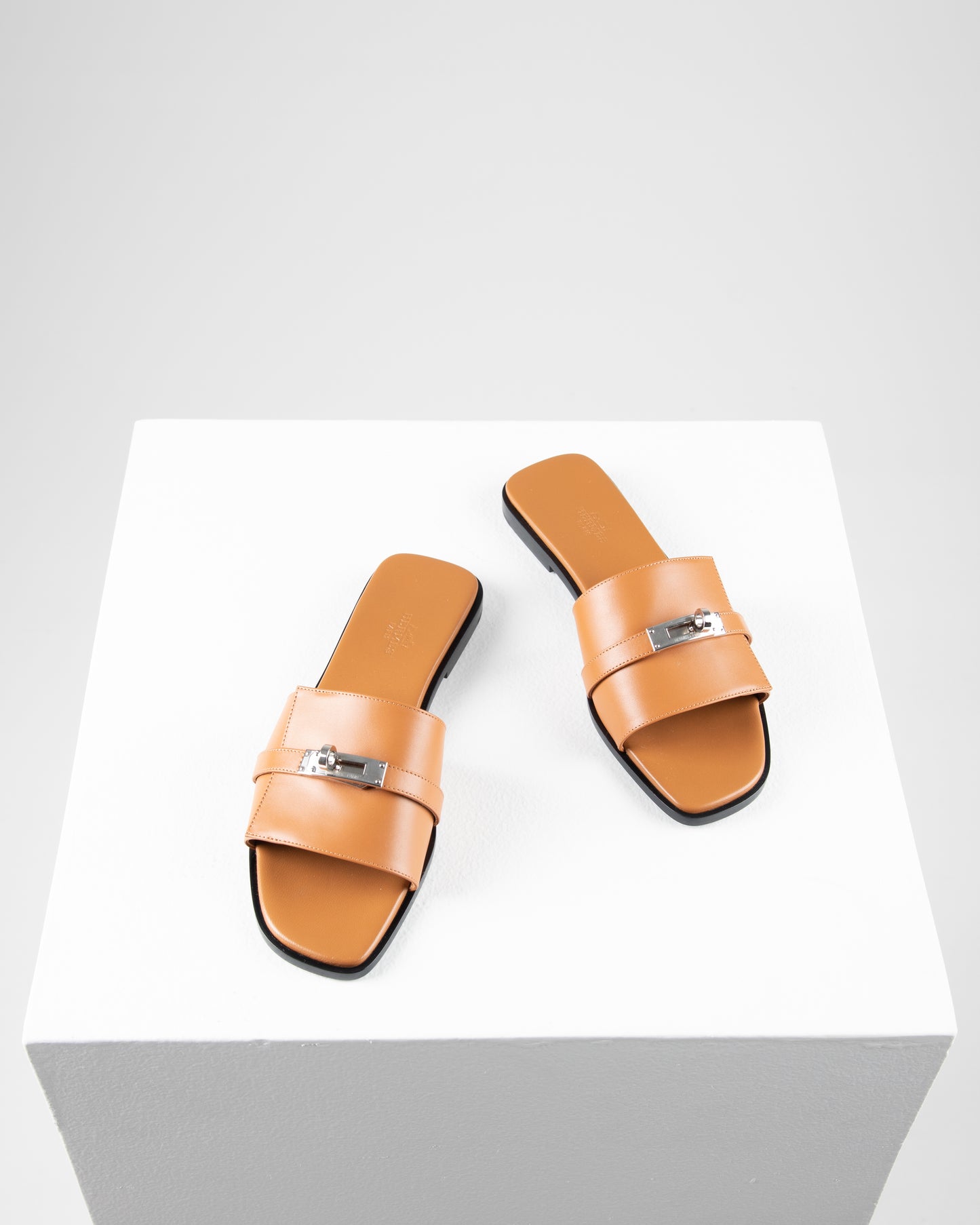 Gabriel Sandal in Gold with Palladium Hardware
