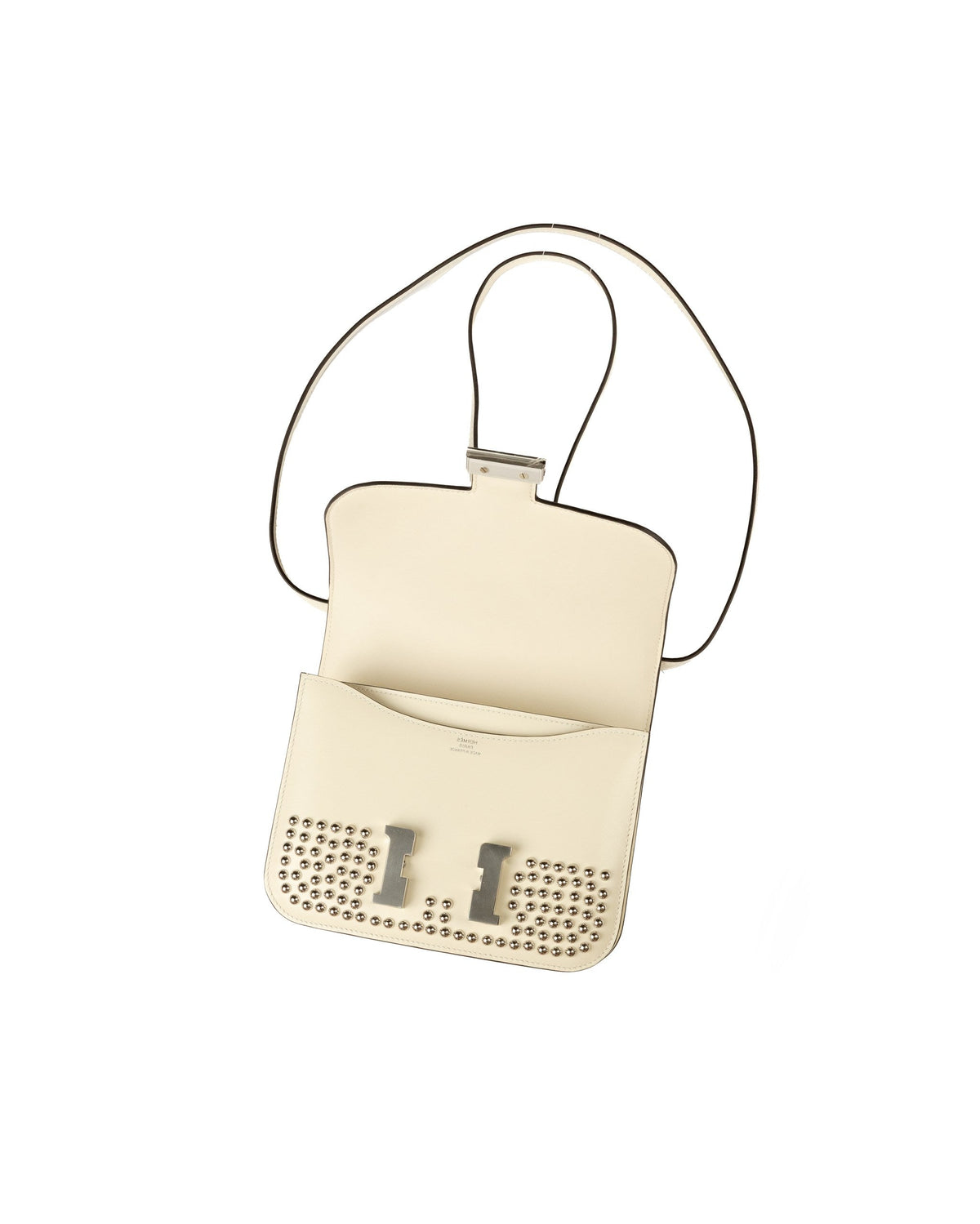 Hermès Constance 18 Clouté Cream Box Palladium Hardware