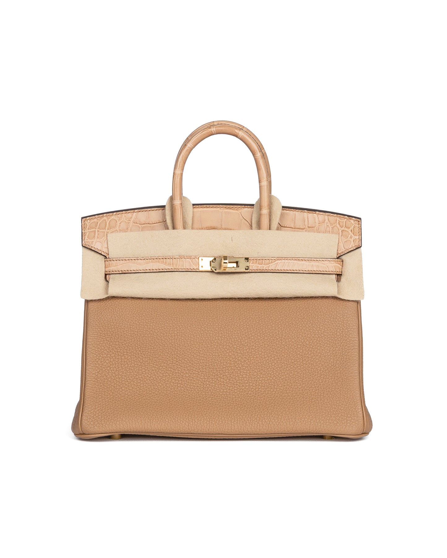 Birkin 25 Chai in Matte Alligator Touch with Gold Hardware