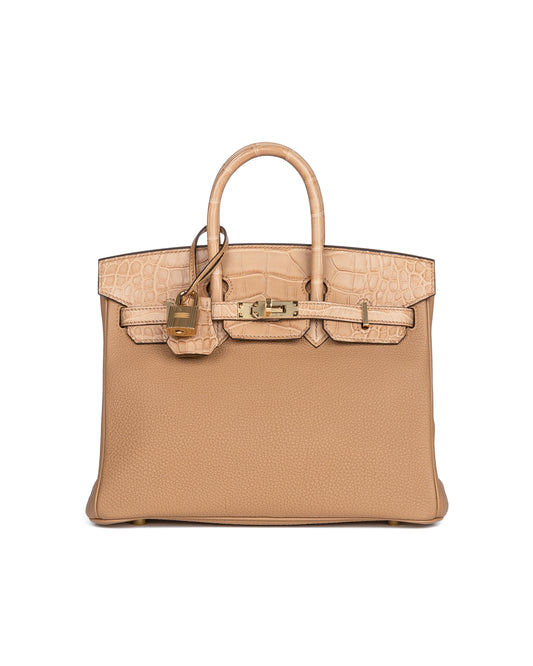 Birkin 25 Chai in Matte Alligator Touch with Gold Hardware