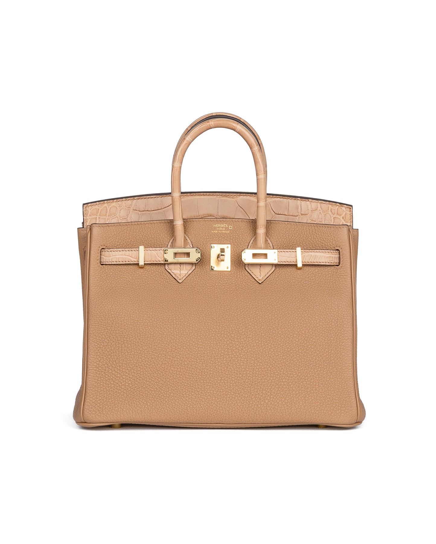 Birkin 25 Chai in Matte Alligator Touch with Gold Hardware