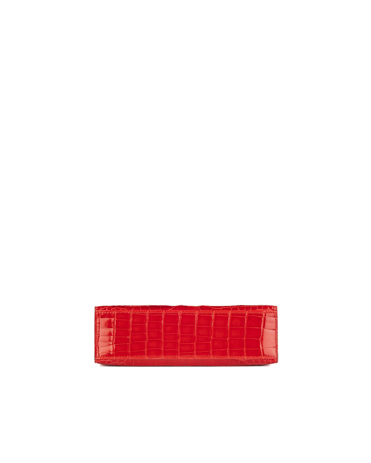 Hermès Kelly Pochette in Rouge de Coeur Shiny Alligator with Gold Hardware