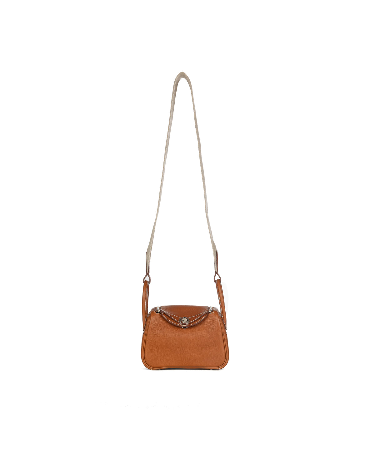Hermès Mini Lindy in Barénia Faubourg Leather with Palladium Hardware