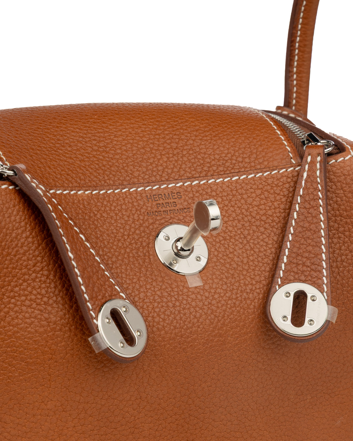 Hermès Mini Lindy in Barénia Faubourg Leather with Palladium Hardware