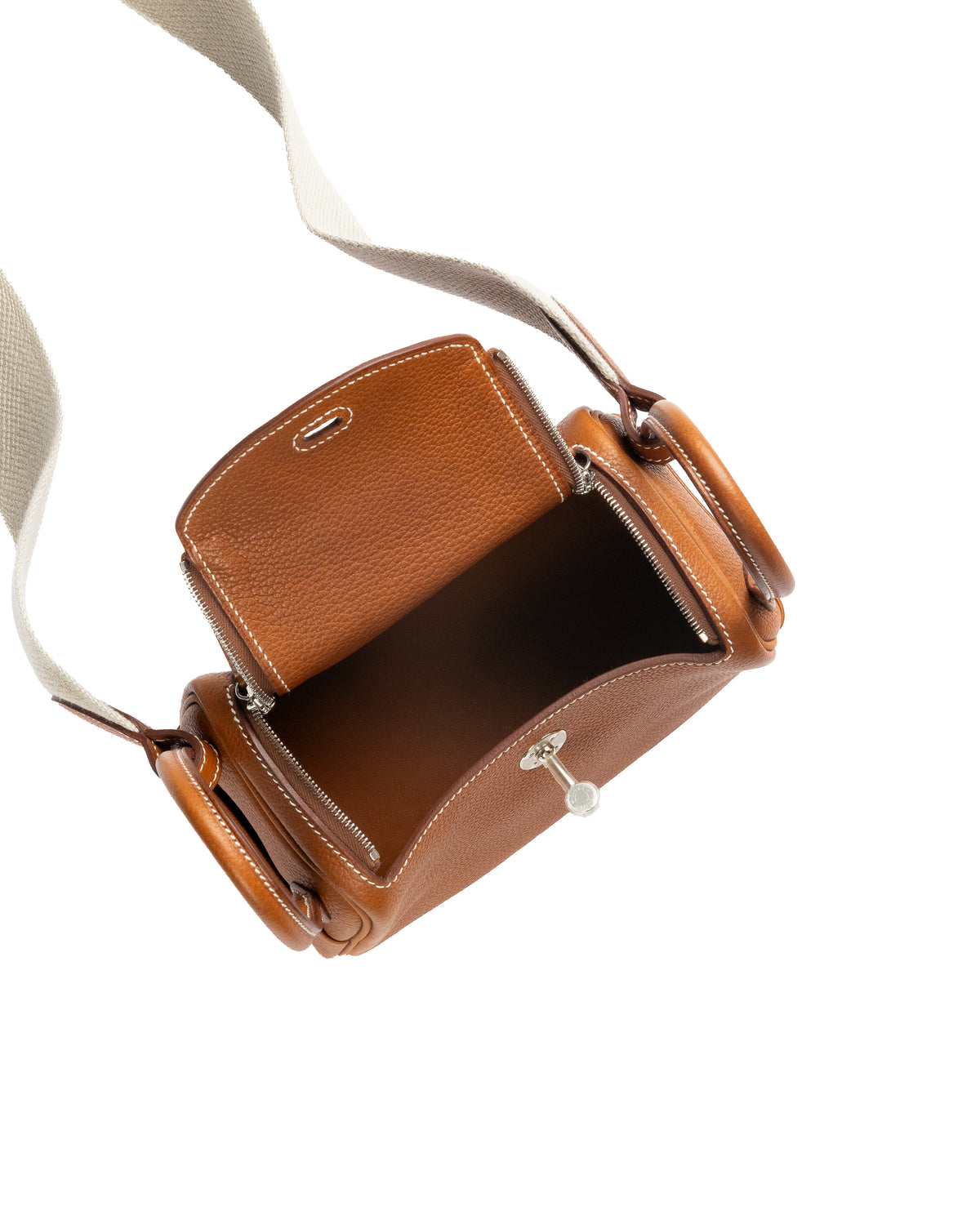 Hermès Mini Lindy in Barénia Faubourg Leather with Palladium Hardware