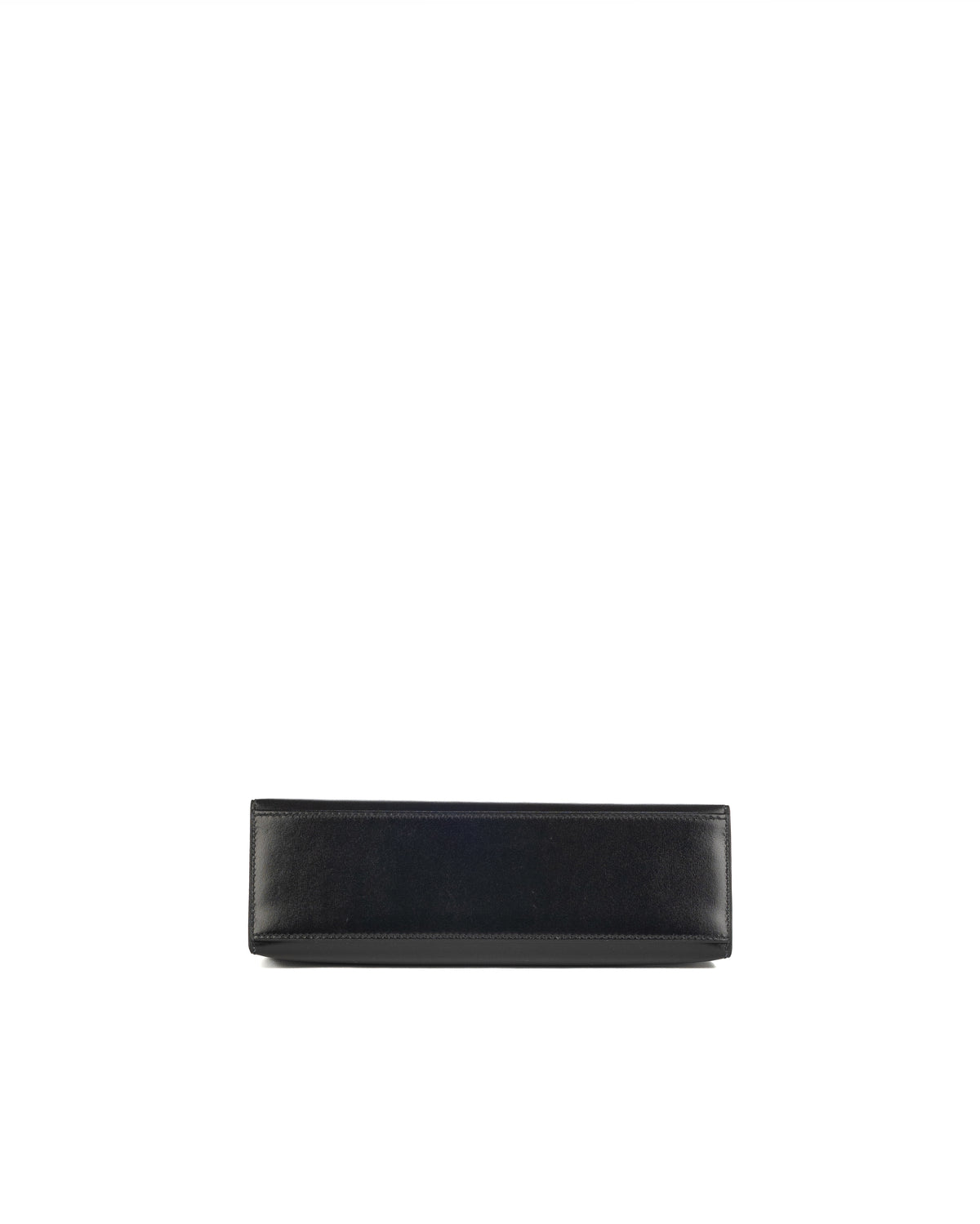 Hermès Kelly Pochette Daisy in Black Box Leather with White & Jaune Chèvre Inlay and Gold Hardware