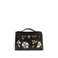 Hermès Kelly Pochette Daisy in Black Box Leather with White & Jaune Chèvre Inlay and Gold Hardware