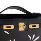 Hermès Kelly Pochette Daisy in Black Box Leather with White & Jaune Chèvre Inlay and Gold Hardware