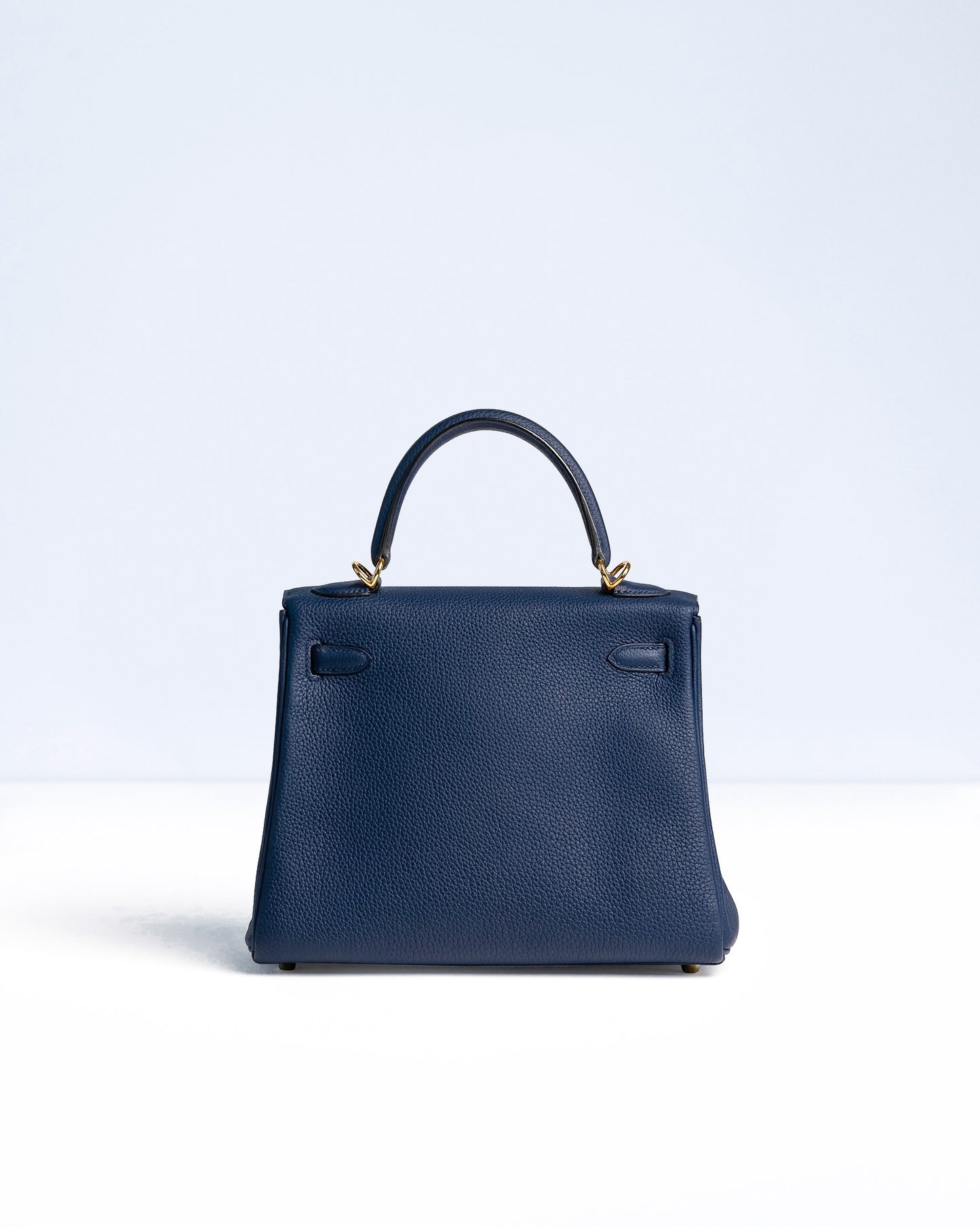 (Preloved) Kelly 25 Bleu Nuit Togo with Gold Hardware