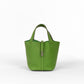 Picotin 18 Vert Yucca in Taurillon Clemence with Palladium Hardware