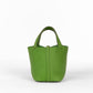 Picotin 18 Vert Yucca in Taurillon Clemence with Palladium Hardware