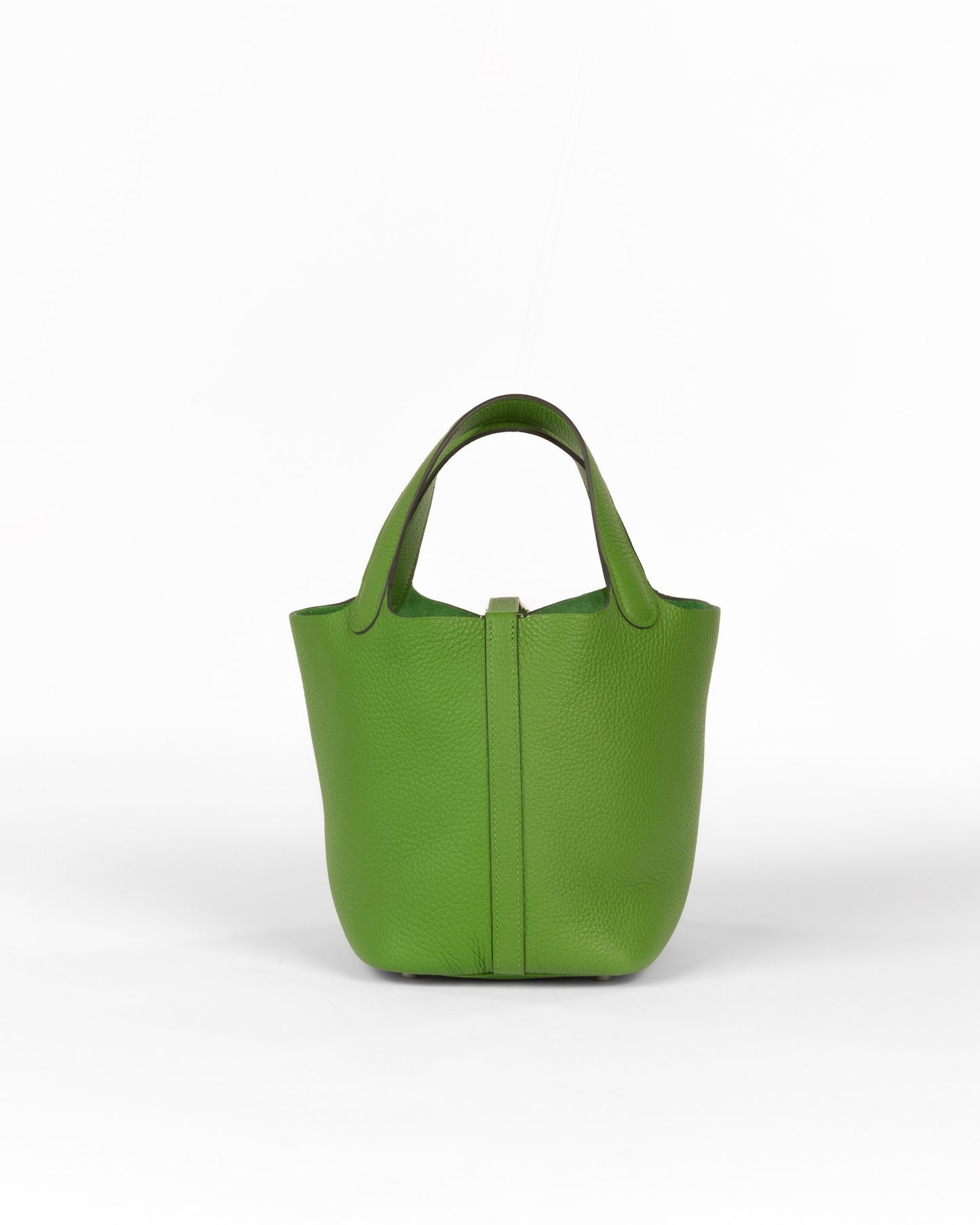 Picotin 18 Vert Yucca in Taurillon Clemence with Palladium Hardware