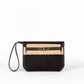 Kelly Depeches 25 Black in Toile Canvas and Togo Leather with Palladium Hardware