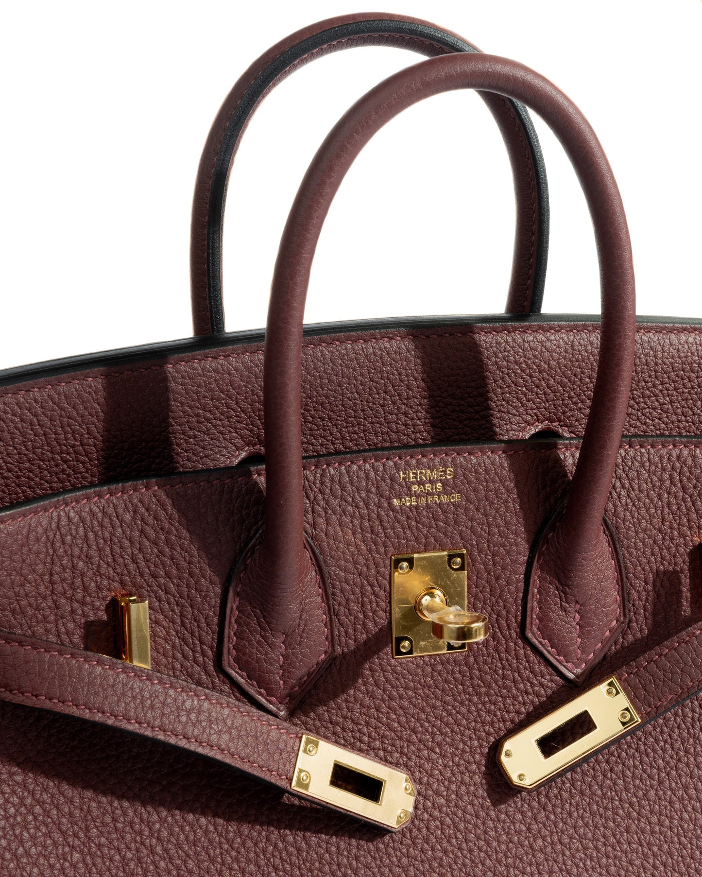 Birkin 25 Rouge H Togo with Gold Hardware