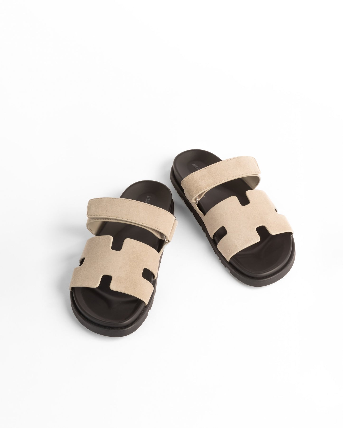 Chypre Sandal Homme Gray in Suede Leather