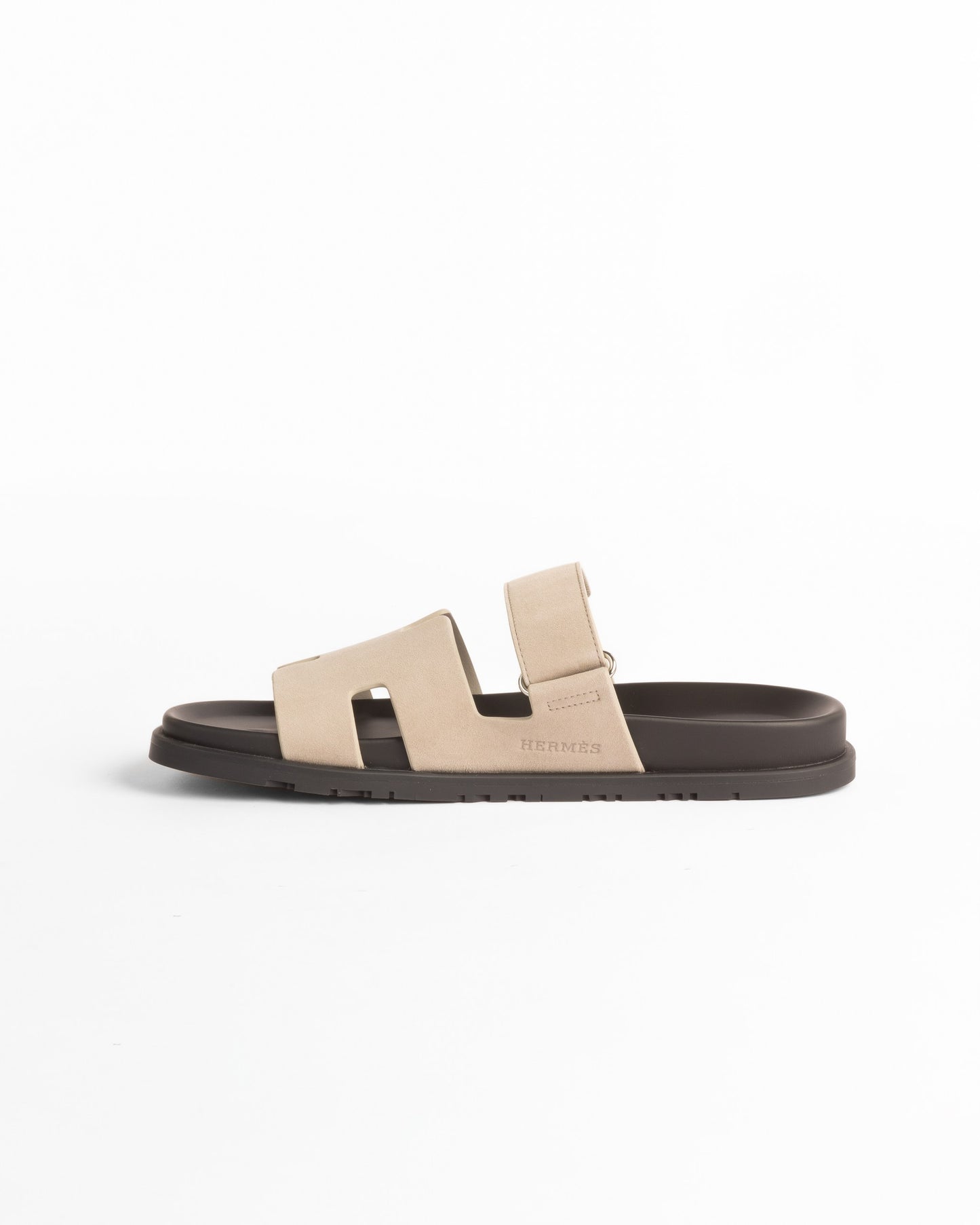 Chypre Sandal Homme Gray in Suede Leather