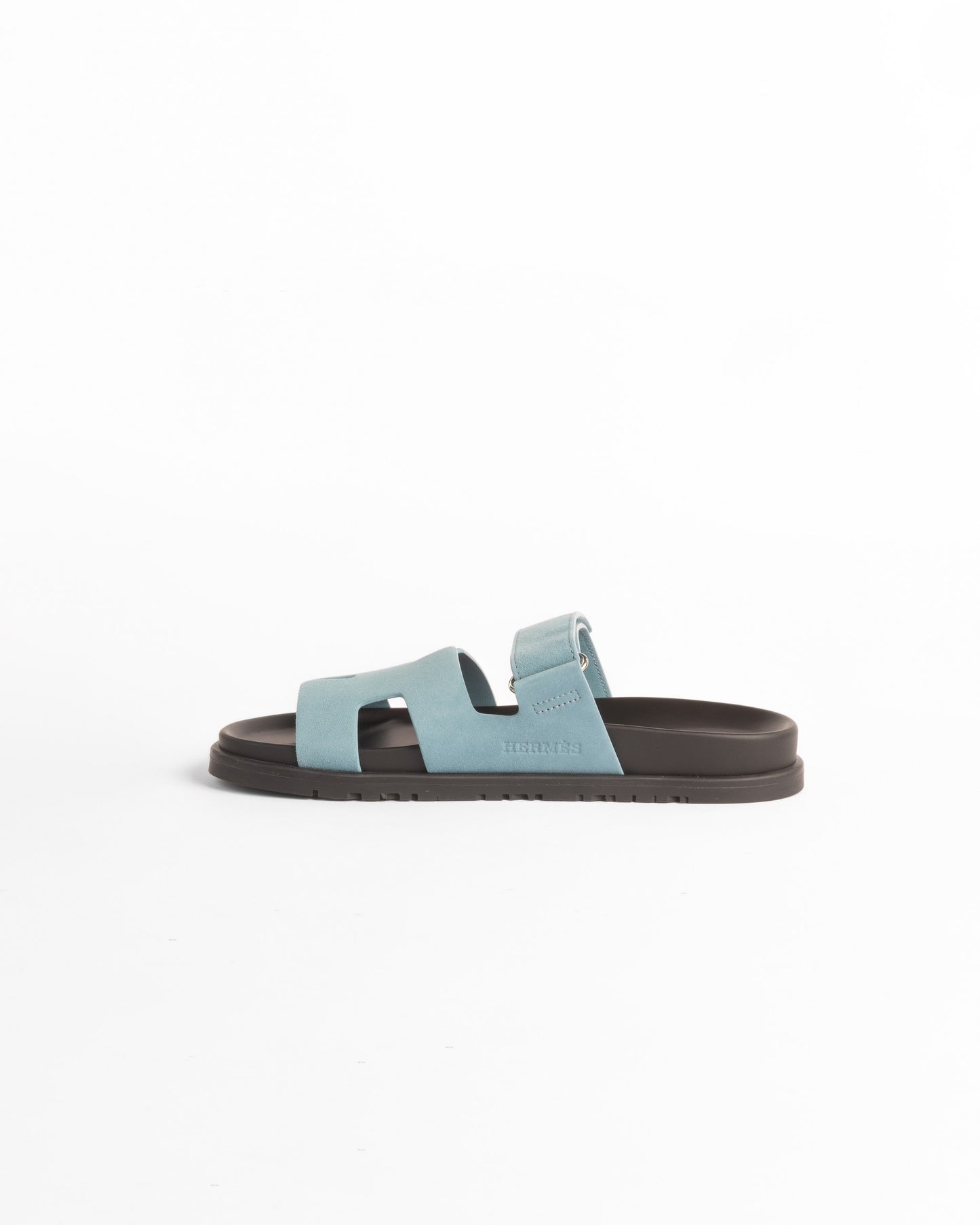 Chypre Sandal Femme Bleu Mineral in Suede leather