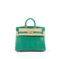 Birkin 25cm Vert Jade Crocodile Porosus with Gold Hardware